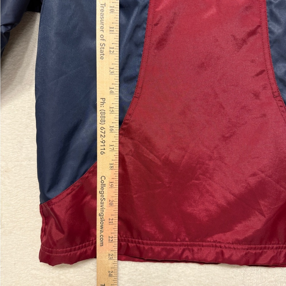 Youth Adidas 3 Stripe Pullover 1/4 Zip Jacket Maroon Hooded Size S - Picture 11 of 12